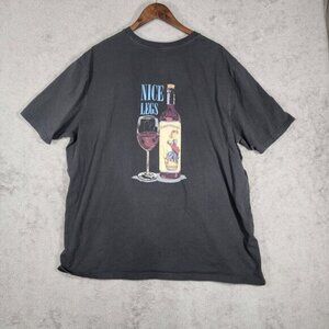 Tommy Bahama‎ Relaxed  XXL Nice Leg Wine bottle  Graphic T-Shirt Gray